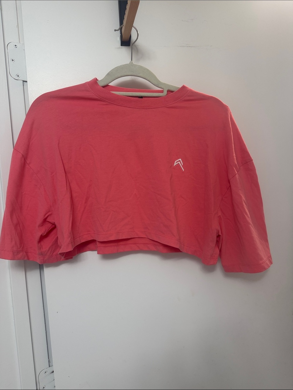 Oner Active Crop Tee - Coral Short Sleeve Women's Top